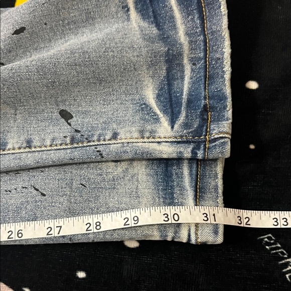 Crysp denim jeans black splatter size 36 - Picture 8 of 11